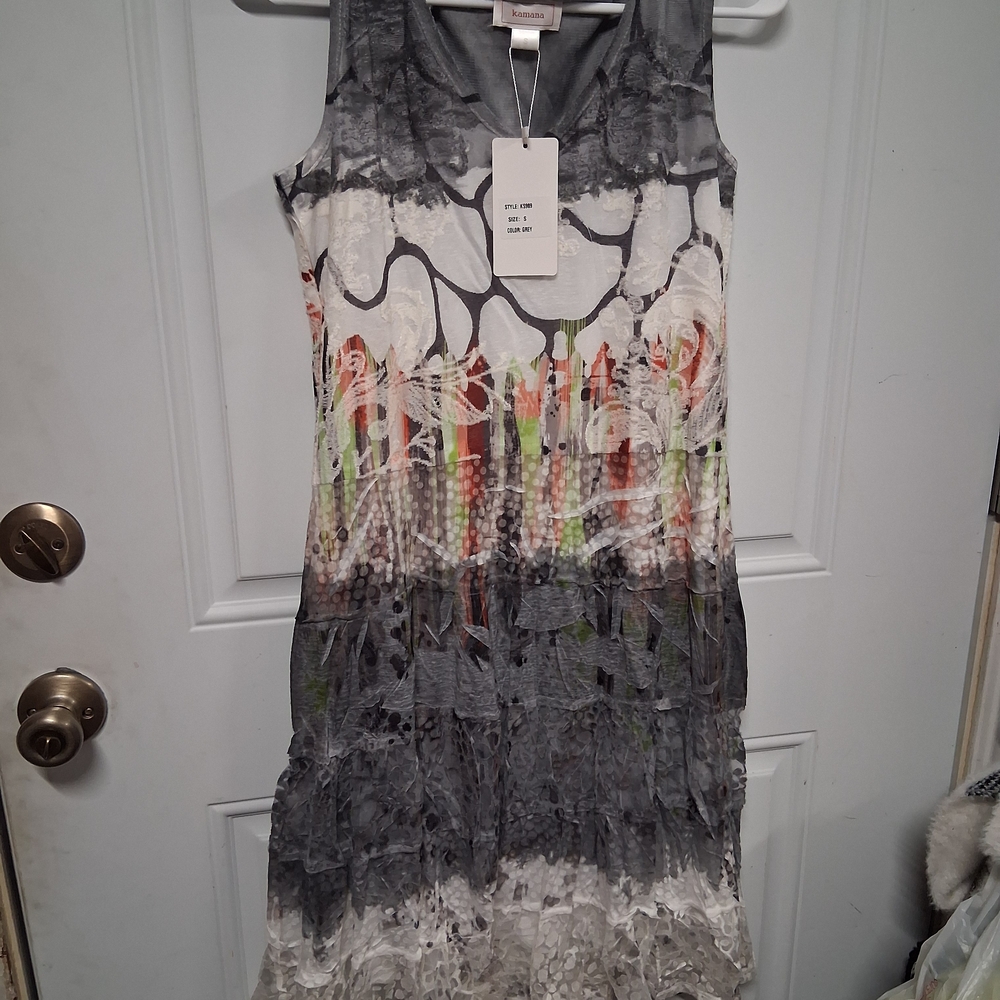 Elegant Multicolor Sleeveless Dress